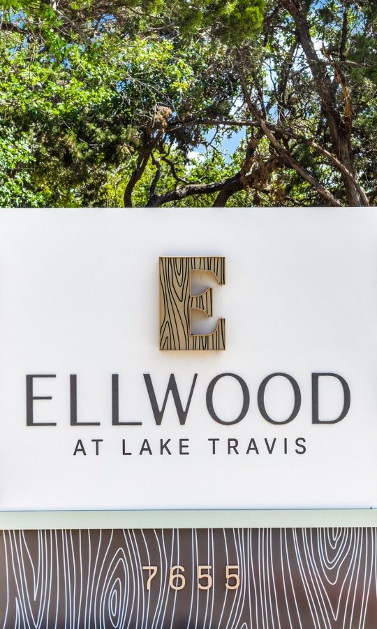 the sign for elwood at The Ellwood at Lake Travis